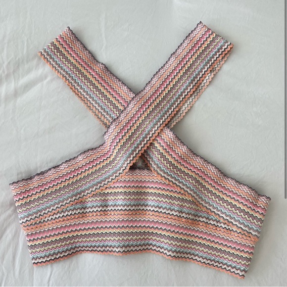 HOBIE -Baby pink with matching multi coloured textured material bikini t… - Picture 3 of 4